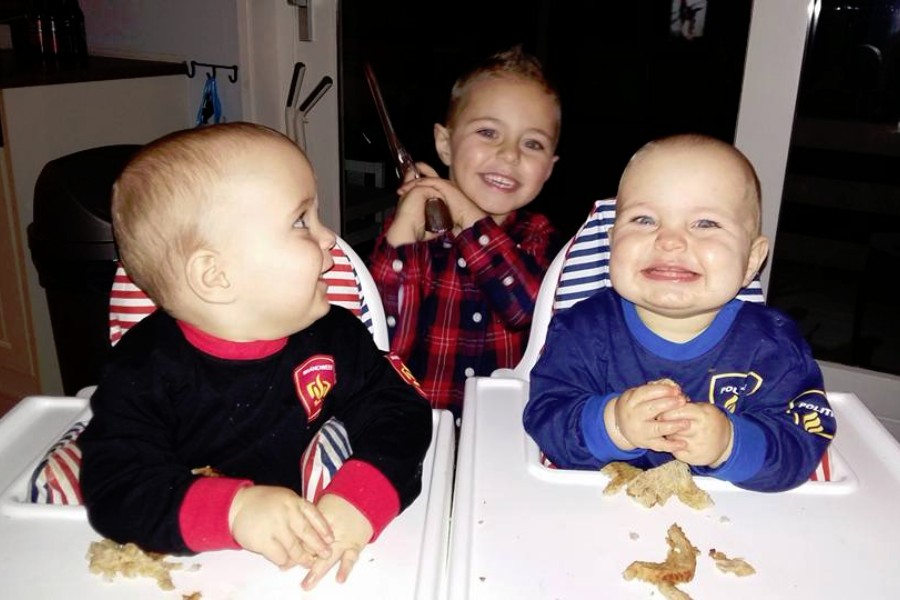 De drie zoontjes van blogger Kelly