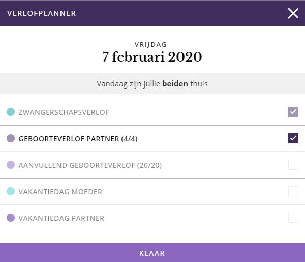 Verlofplanner plan jullie zwangerschaps en geboorteverlof 24Baby.nl