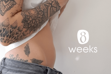 8 weken zwanger buik van zwangere vrouw