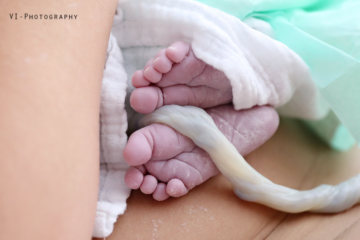 Blauwe voetjes zijn een van de onverwachte dingen na de bevalling