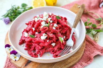 Een gezonde bietenpasta