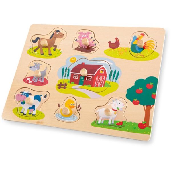 Woet® Houten Knoppuzzel Boerderi