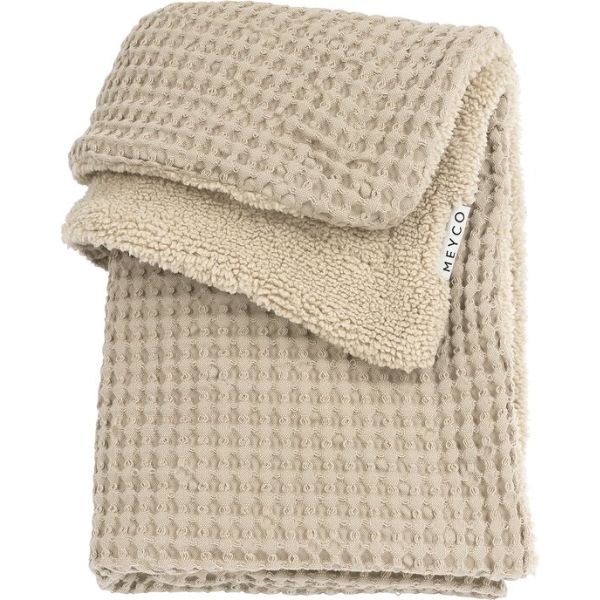 Meyco Baby Wafel Teddy ledikant deken
