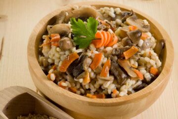 Zwangerschapsrecept november, champignonrisotto met zalm