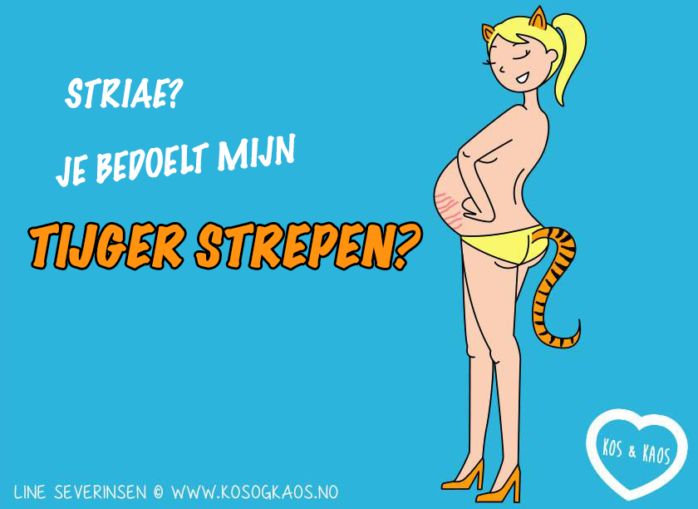 Kos og Kaos illustratie striae door oestrogeen