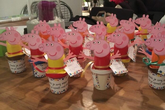 Kindertraktatie Peppa big van danoontje en kleipotje