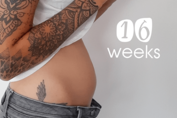 16 weken zwanger buik