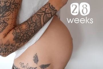 28 weken zwanger buik
