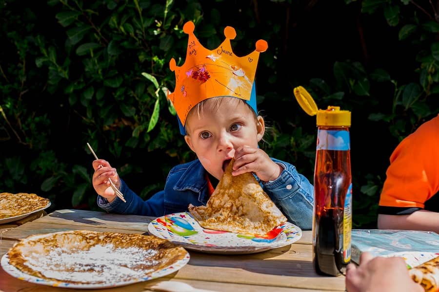 Baby tijdens Koningsdag