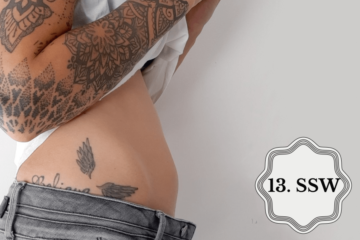 So sieht ein Babybauch in der 13. SSW aus.