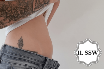 So sieht ein Babybauch in der 11. SSW aus.