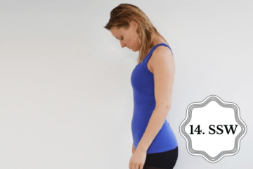 So sieht ein Babybauch in der 14. SSW aus.