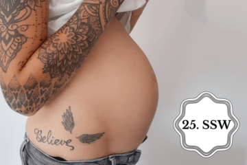 So wächst ein Babybauch in der 25. SSW