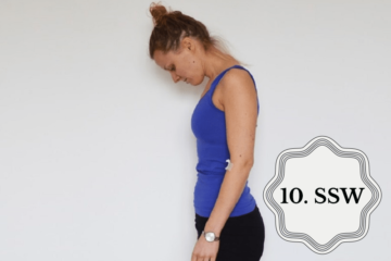 So sieht ein Babybauch in der 10. SSW aus.