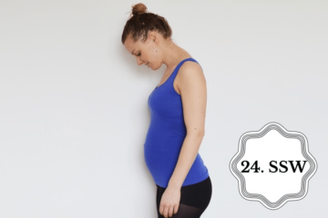 So sieht ein Babybauch in der 24. SSW aus.