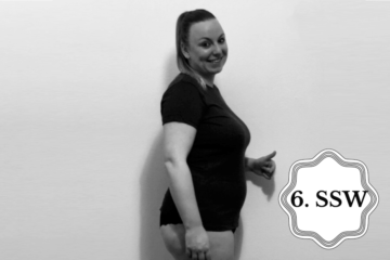 So sieht ein Babybauch in der 6. SSW aus.