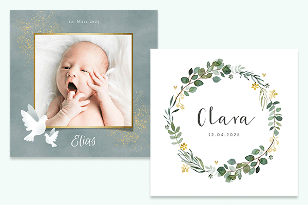 Klassische Gebrutskarten