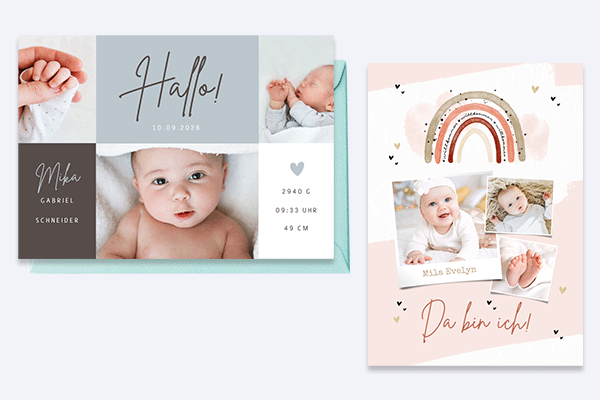 Geburtskarte mit Foto