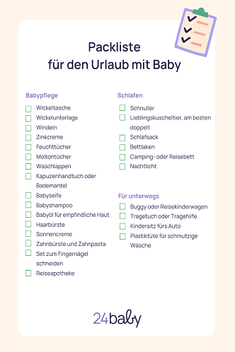 Packliste Für Den Babyurlaub: Was Muss Alles Mit? – 24baby.de