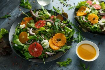 Herrlich leckerer Salat mit Orangen