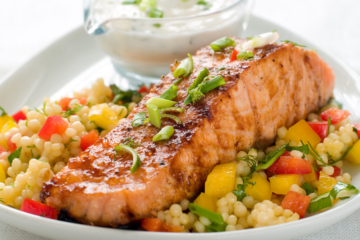 Lachs mit buntem Cousous