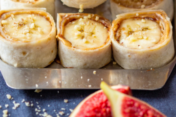 Wrapröllchen mit Erdnussbutter und Banane