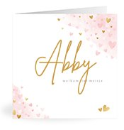 Geboortekaartjes met de naam Abby