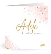 Geburtskarten mit dem Vornamen Adele