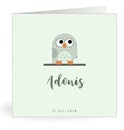Geburtskarten mit dem Vornamen Adonis