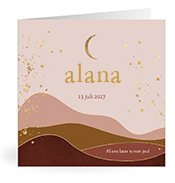 Geburtskarten mit dem Vornamen Alana