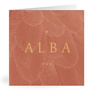 Geburtskarten mit dem Vornamen Alba