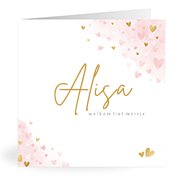 Geburtskarten mit dem Vornamen Alisa