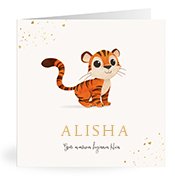 Geburtskarten mit dem Vornamen Alisha