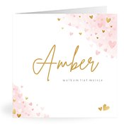 Geburtskarten mit dem Vornamen Amber