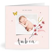 Geburtskarten mit dem Vornamen Ambra