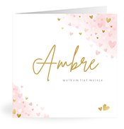 Geburtskarten mit dem Vornamen Ambre