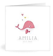Geburtskarten mit dem Vornamen Amilia