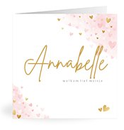 Geburtskarten mit dem Vornamen Annabelle