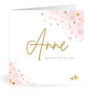 Geburtskarten mit dem Vornamen Anne
