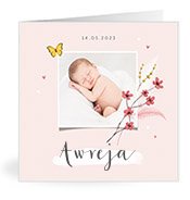 Geburtskarten mit dem Vornamen Awreja
