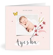 Geburtskarten mit dem Vornamen Ayesha