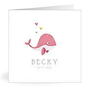Geburtskarten mit dem Vornamen Becky