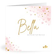 Geburtskarten mit dem Vornamen Bella