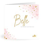 Geburtskarten mit dem Vornamen Belle