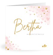Geburtskarten mit dem Vornamen Bertha