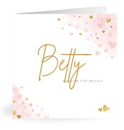 Geburtskarten mit dem Vornamen Betty