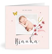 Geburtskarten mit dem Vornamen Bianka