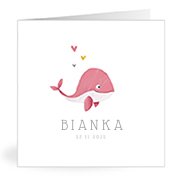 Geburtskarten mit dem Vornamen Bianka