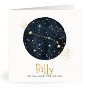 Geburtskarten mit dem Vornamen Billy