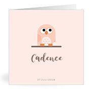 Geburtskarten mit dem Vornamen Cadence